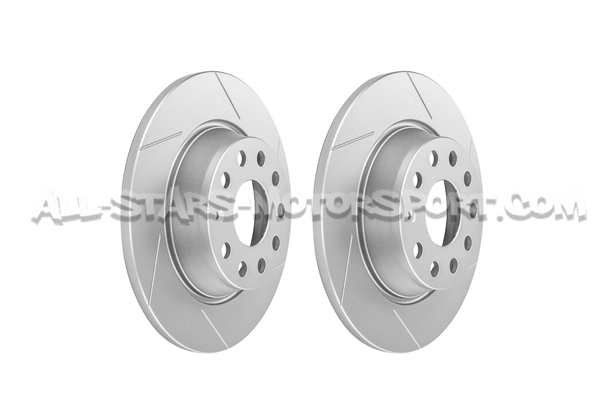 Discos de freno traseros ranurados Dixcel SD 282mm para Golf 5 GTI / Golf 6 GTI / S3 8P / Leon 2 Cupra