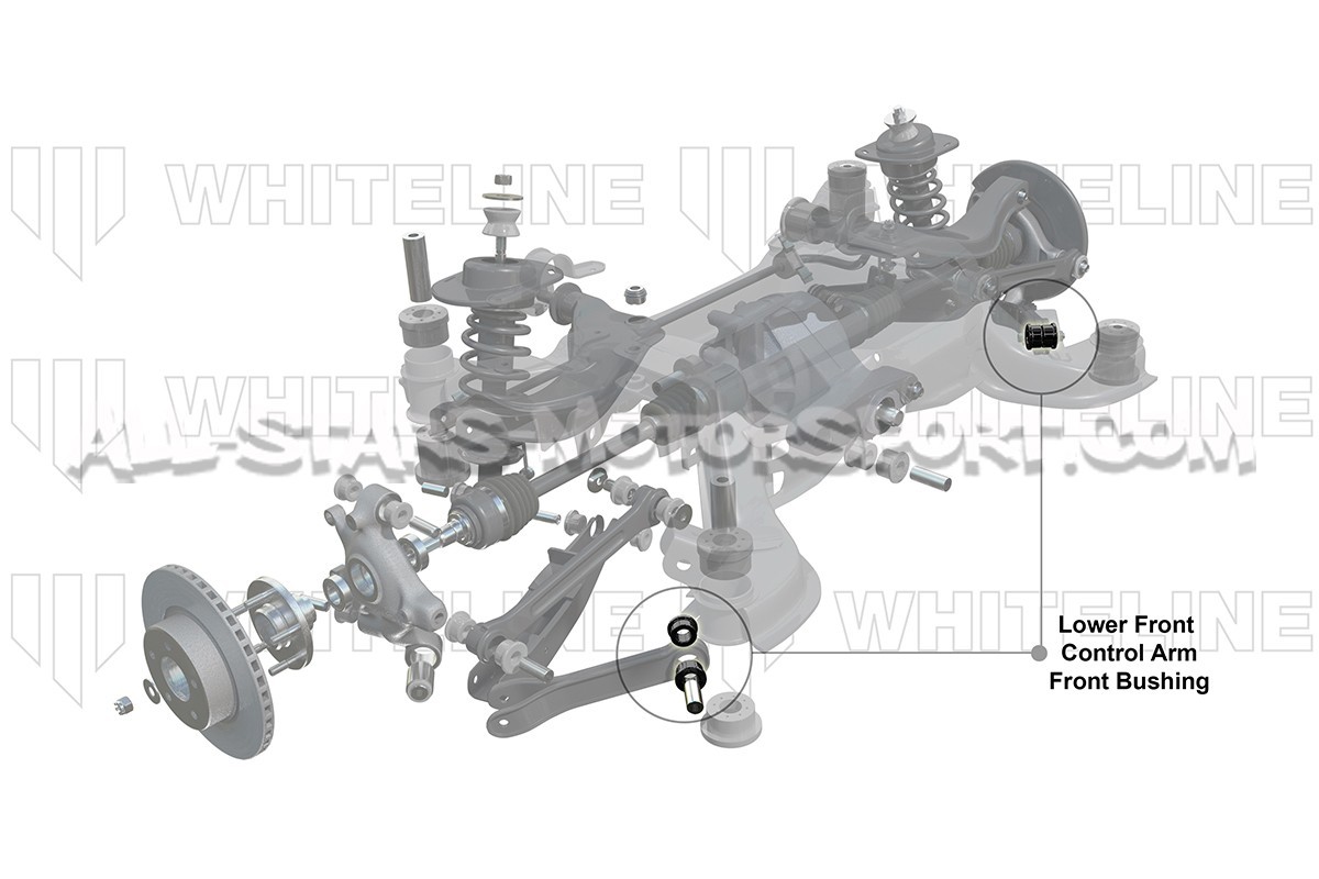 Nissan R35 GTR Whiteline Rear Lower Control Arms Front Bushings