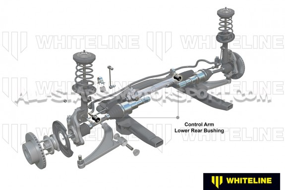 BMW M3 E46 Whiteline Front Lower Front Control Arms Inner Rear Bush...