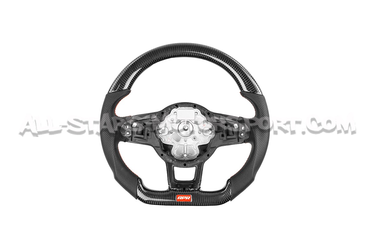 Volante APR de carbono y cuero para Golf 7 GTI / Golf 7 R / Polo GTI / UP GTI / Scirocco FL
