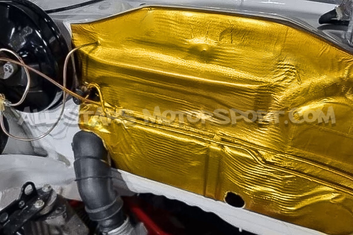 Placa de proteccion térmica adhesiva dorada 50 x 50cm