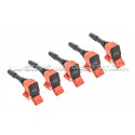 Bobines d'allumage Racingline rouges pour Audi RS3 8V.5 / 8Y / TTRS...