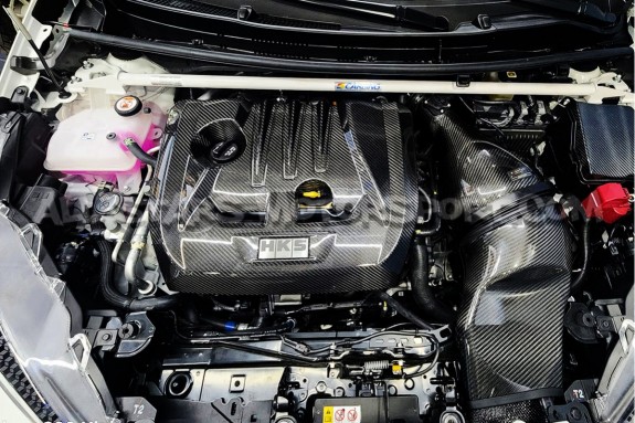 Couvre moteur HKS en carbone pour Toyota Yaris GR