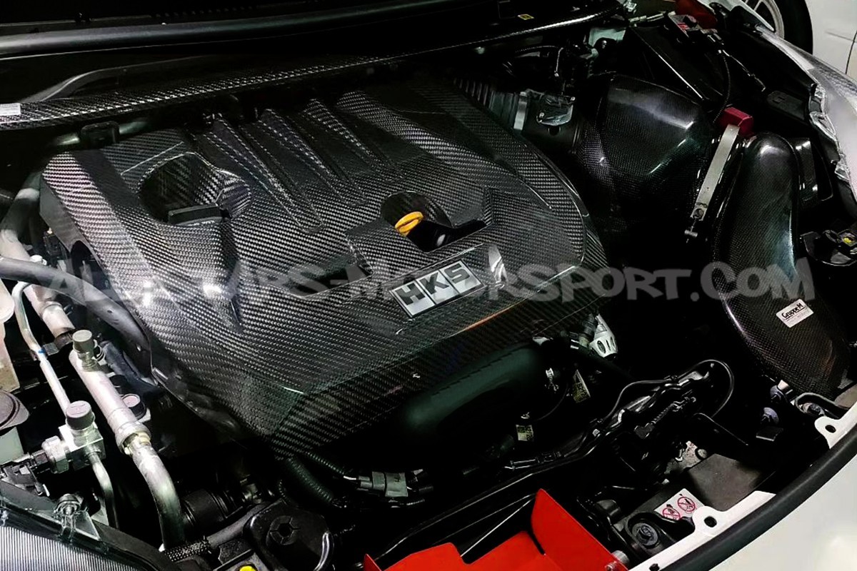 Couvre moteur HKS en carbone pour Toyota Yaris GR