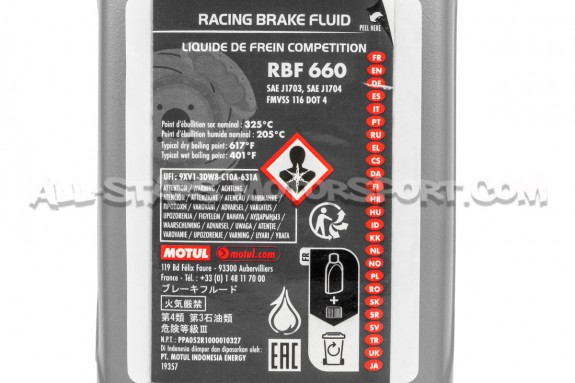 Liquide de frein haute performance Motul RBF 600 / RBF 660 ou RBF 700