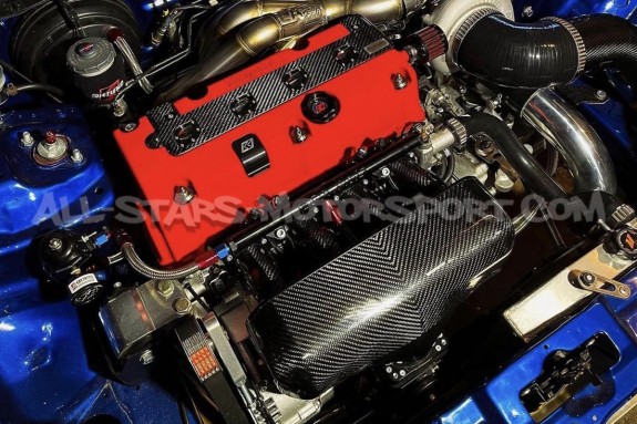 Colector de admision de carbono PracWorks Centerfeed para Civic Typ...
