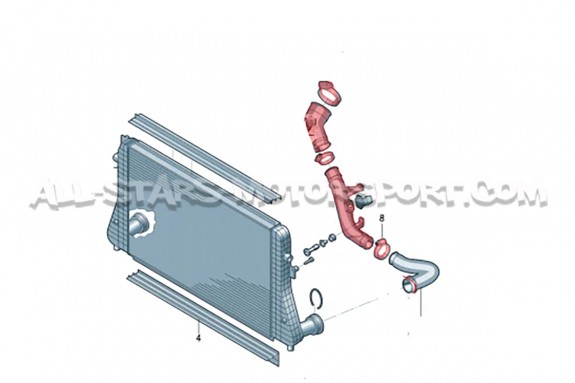 Inlet de papillon throttle pipe Alpha Competition pour Scirocco / L...