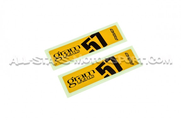 Autocollants pour jante Gram Lights 57CR rouge, jaune, blanc, orang...
