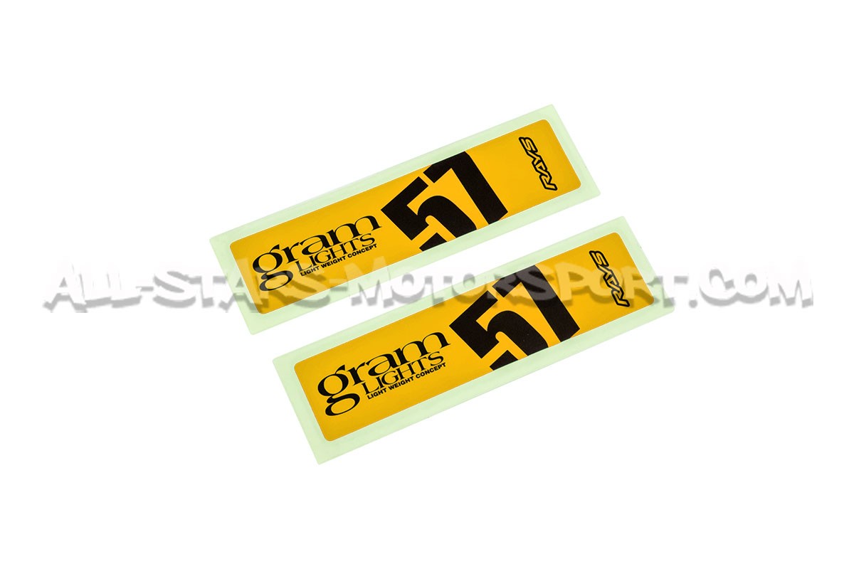 Autocollants pour jante Gram Lights 57CR rouge, jaune, blanc, orang...