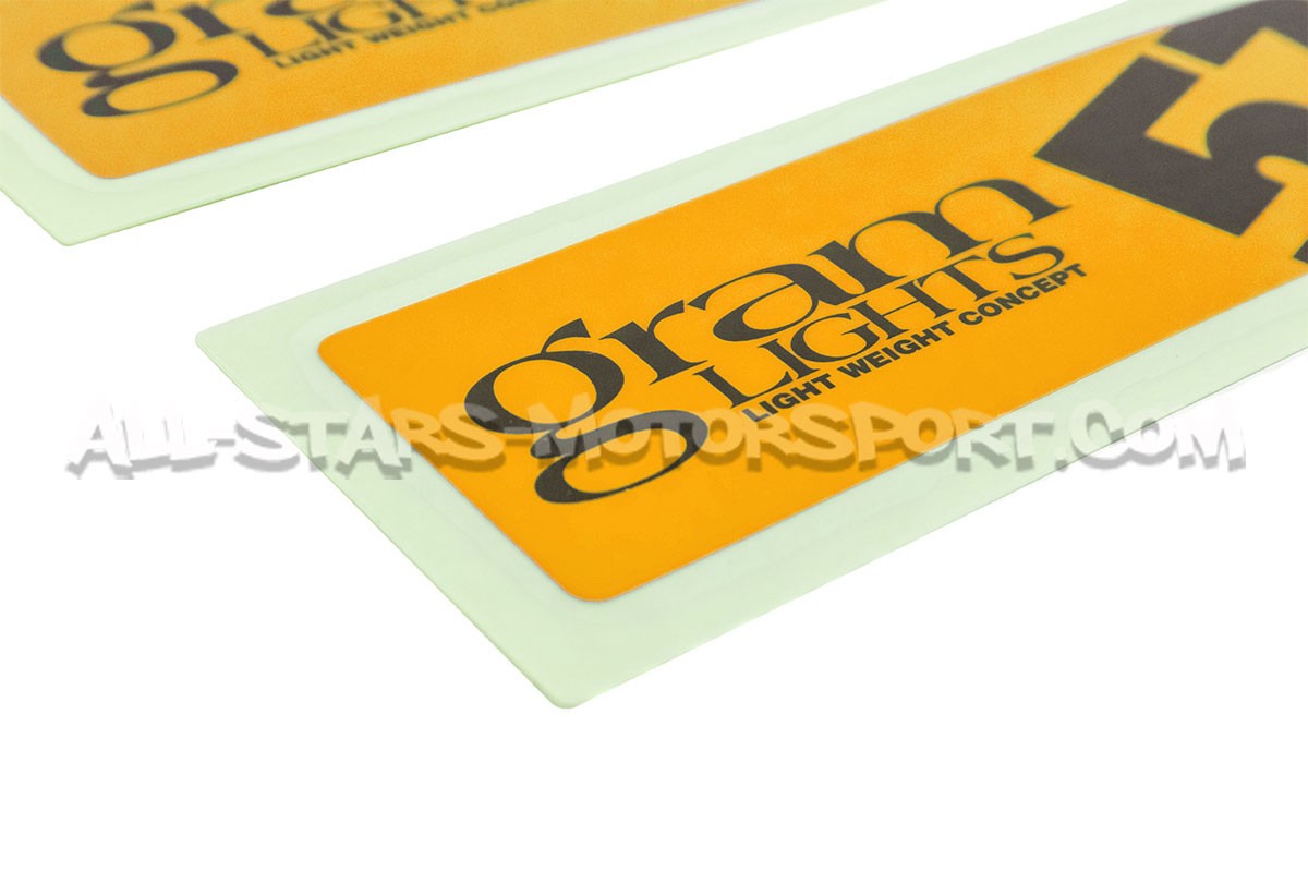 Autocollants pour jante Gram Lights 57CR rouge, jaune, blanc, orang...