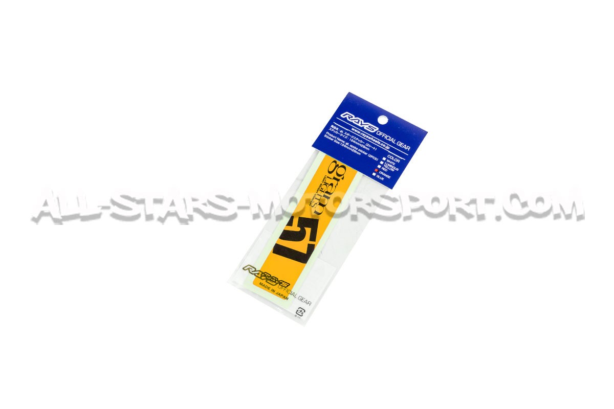 Autocollants pour jante Gram Lights 57CR rouge, jaune, blanc, orang...