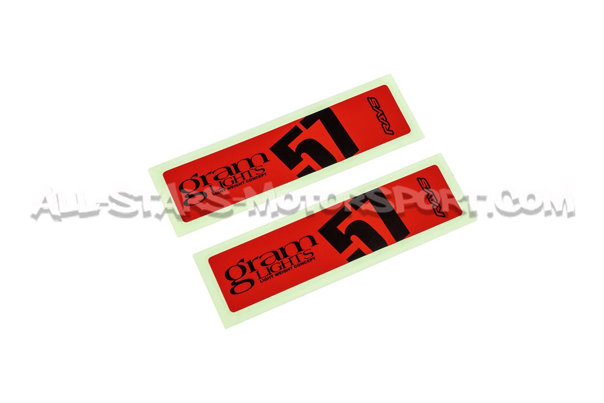 Autocollants pour jante Gram Lights 57CR rouge, jaune, blanc, orang...