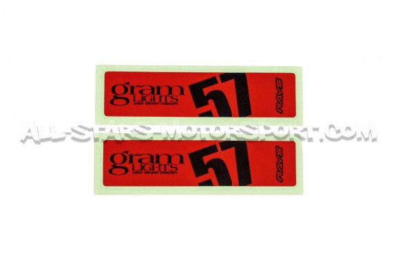 Pegatinas para llantas Gram Lights 57CR rojo, amarillo, blanco, nar...