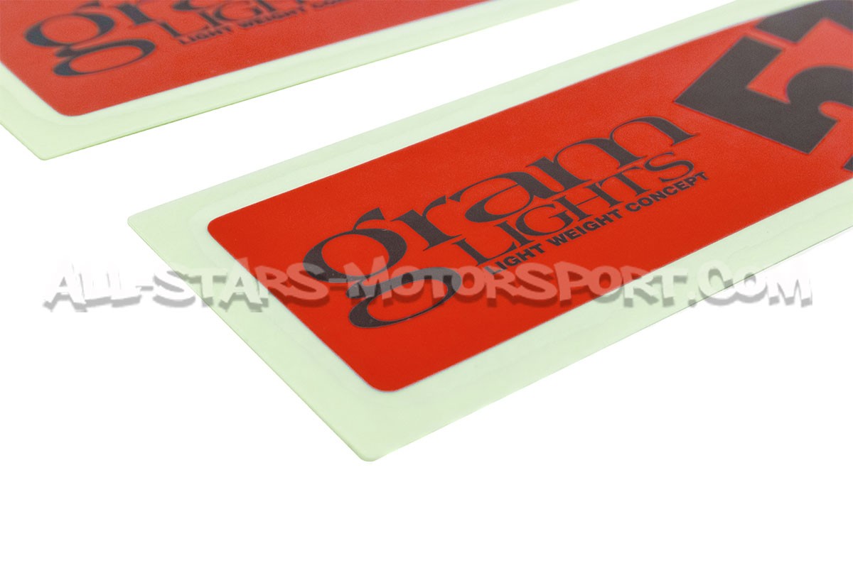 Autocollants pour jante Gram Lights 57CR rouge, jaune, blanc, orang...