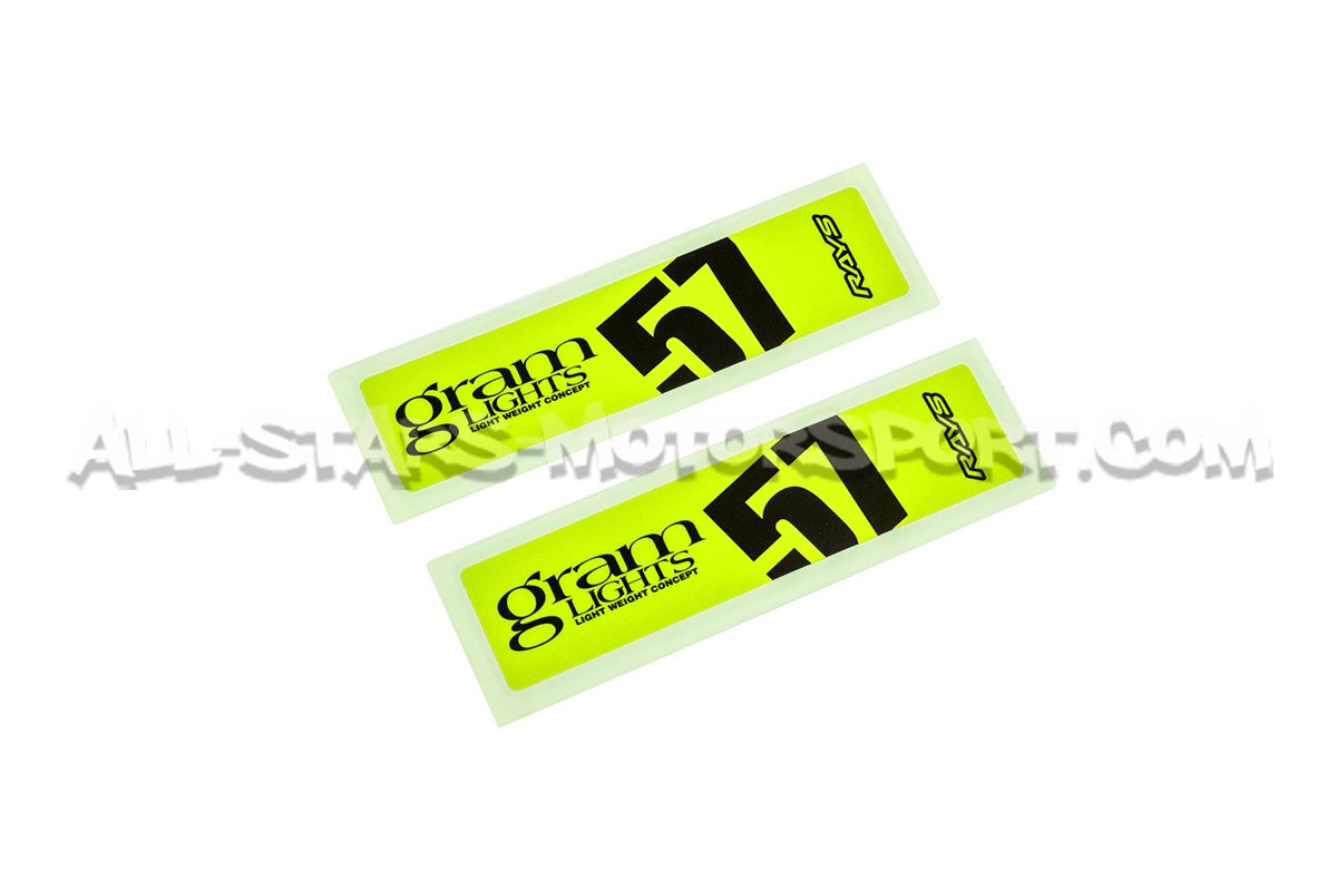 Pegatinas para llantas Gram Lights 57CR rojo, amarillo, blanco, nar...