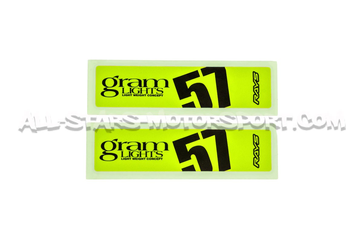 Autocollants pour jante Gram Lights 57CR rouge, jaune, blanc, orang...