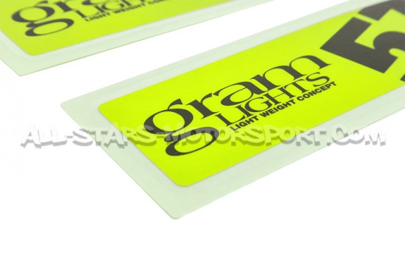 Autocollants pour jante Gram Lights 57CR rouge, jaune, blanc, orang...