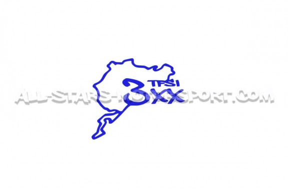 Sticker Autocollant TFSI 3xx rouge, blanc ou noir