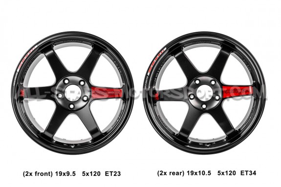 Llantas Volk Racing TE37 SL Black Edition III 19x9.5 y 19x10.5 para...