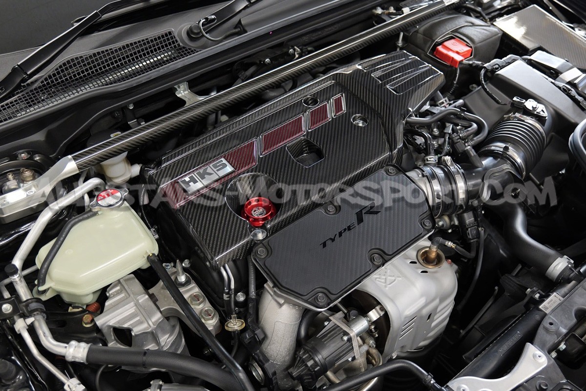 Couvre moteur HKS en carbone pour Honda Civic Type R FK8 / FL5