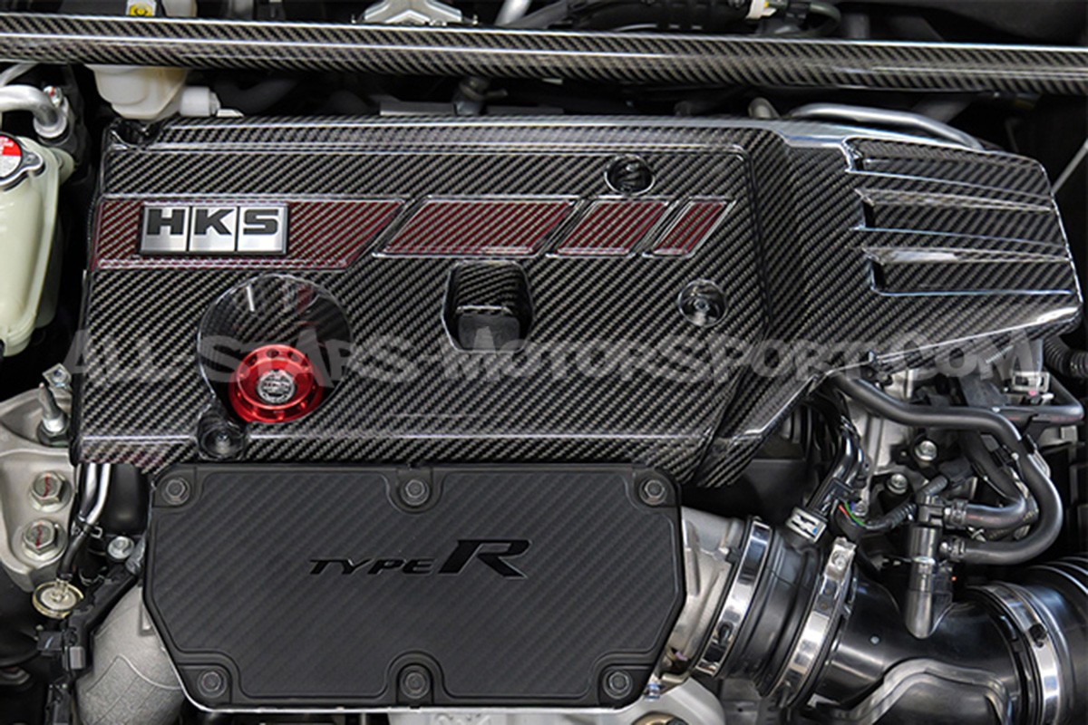 Couvre moteur HKS en carbone pour Honda Civic Type R FK8 / FL5