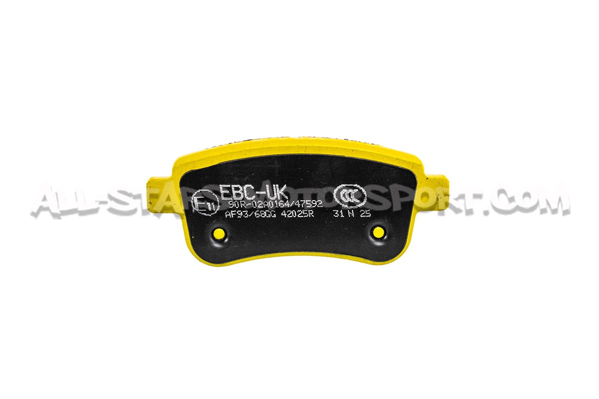 Pastillas de freno traseras EBC Yellow Stuff para Megane 3 RS