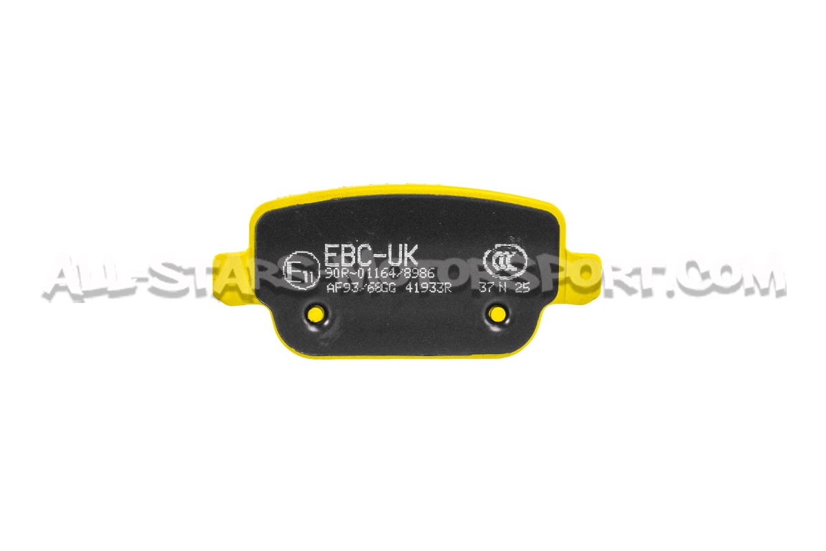 Plaquettes de frein arrieres EBC Yellow Stuff pour Ford Focus 2 RS