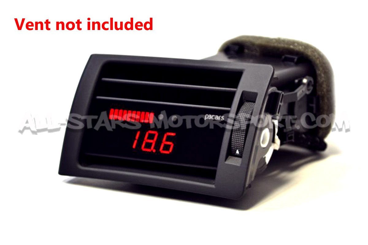 Reloj digital P3 Gauges para rejilla de ventilacion de Audi RS4 B7