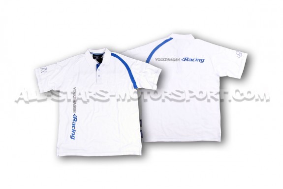 Polo Racingline Blanc / Bleu