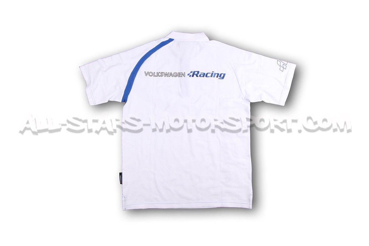 Polo Racingline Blanc / Bleu