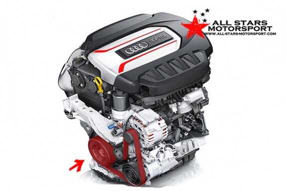 Poulie de vilebrequin CTS turbo pour Golf 7 GTI / R / S1 / S3 8V / Leon 3 Cupra MQB
