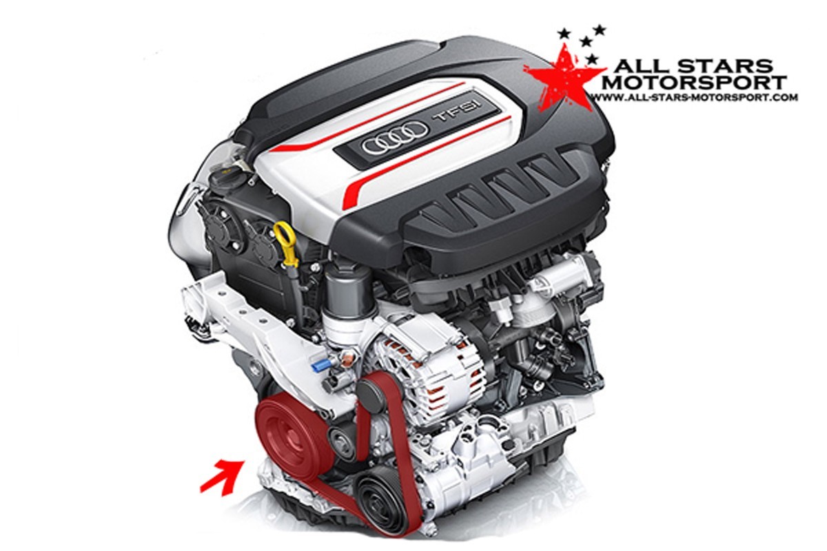 Poulie de vilebrequin CTS turbo pour Golf 7 GTI / R / S1 / S3 8V / Leon 3 Cupra MQB