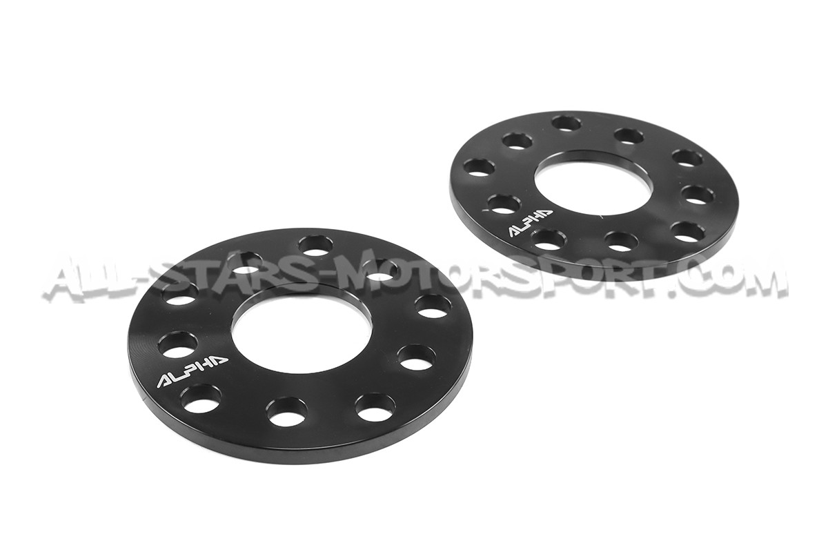 Separadores Alpha 5x100 / 5x112 de 5 a 15mm para Golf 4 / 5  / 6 / 7 / Polo / Scirocco