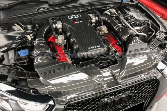 Tapa de radiador / difusor de aire de carbono Eventuri para Audi RS...