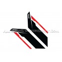 Autocollants d'ailes APR sideburns noir / rouge ou argent rouge