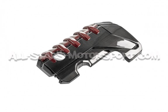 Couvre moteur carbone et kevlar rouge Eventuri pour Audi RS3 8V.5 /...