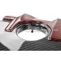 Tapa de motor de fibra de carbono y kevlar rojo Eventuri para Audi ...