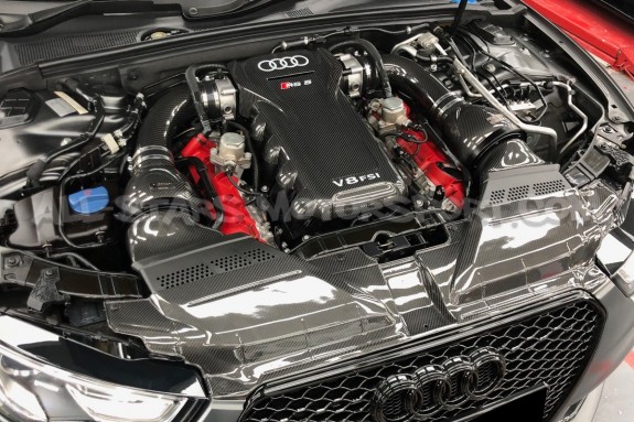 Tapa de radiador / difusor de aire de carbono Eventuri para Audi RS...