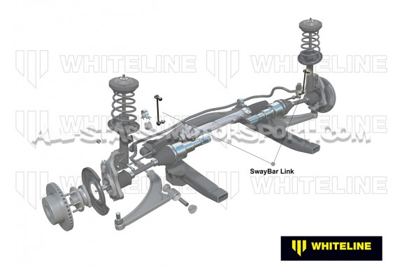 Biellettes de barre stab avant reglables Whiteline pour Opel Astra ...