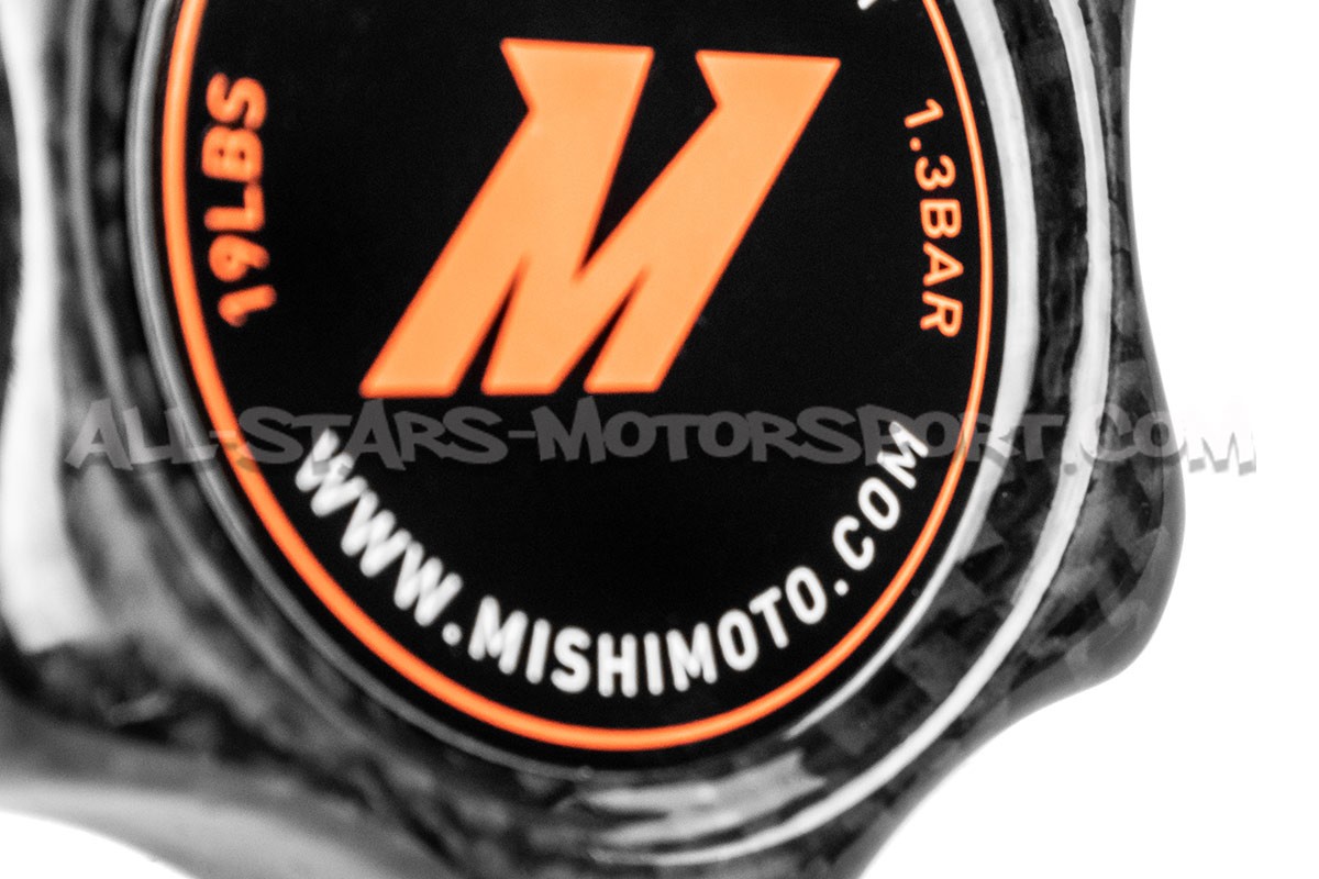 Tapa de radiador Mishimoto 1.3 bars negro o de fibra de carbono