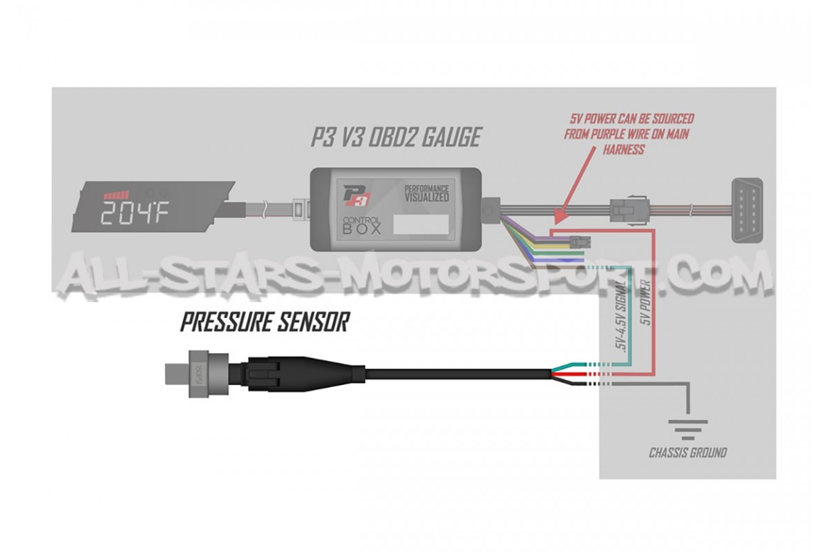 P3 Gauges Analog Oil Pressure Sensor
