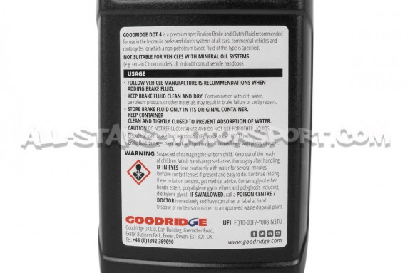 Liquide de frein haute performance Goodridge Street ou Racing