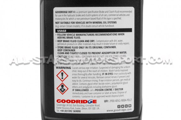 Liquide de frein haute performance Goodridge Street ou Racing