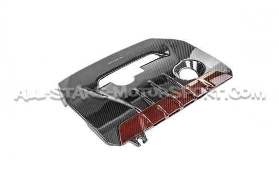 Toyota Yaris GR Eventuri Carbon Fiber / Red Kevlar Engine Cover