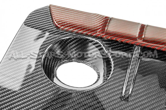 Couvre moteur carbone et kevlar rouge Eventuri pour Toyota Yaris GR