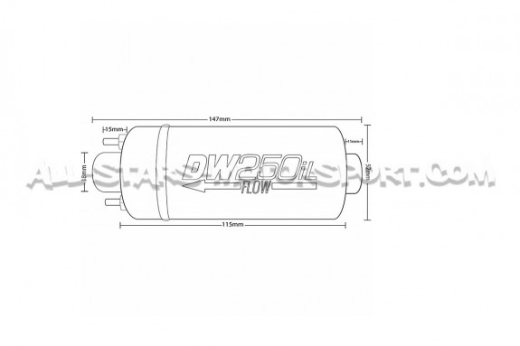Deatschwerks DW250iL 250lph Universal External Fuel Pump
